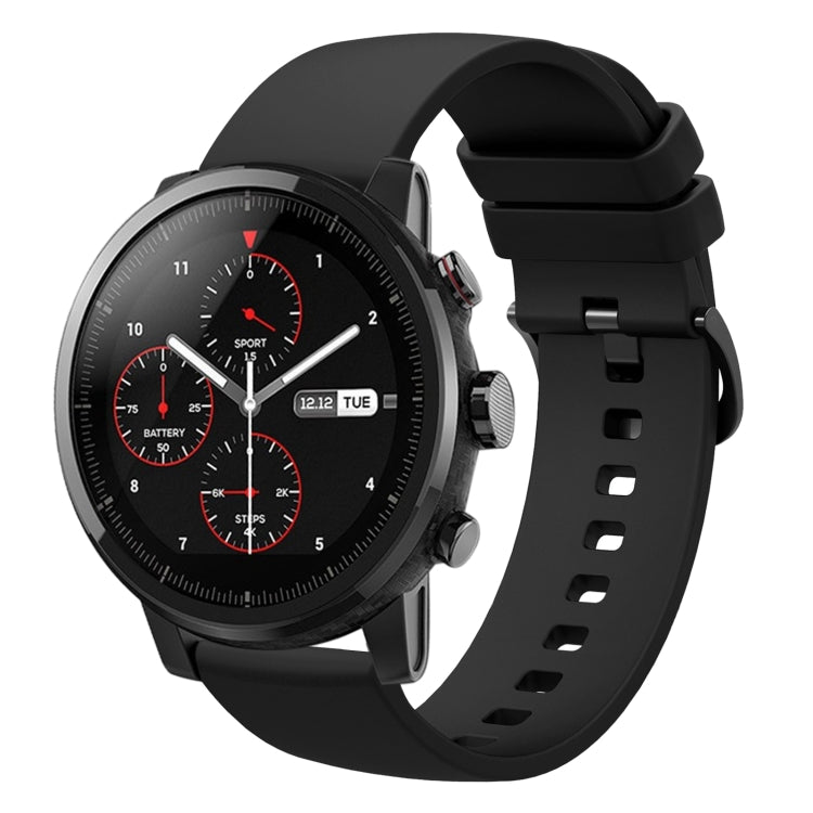 For Amazfit 2 Stratos 22mm Solid Color Soft Silicone Watch Band