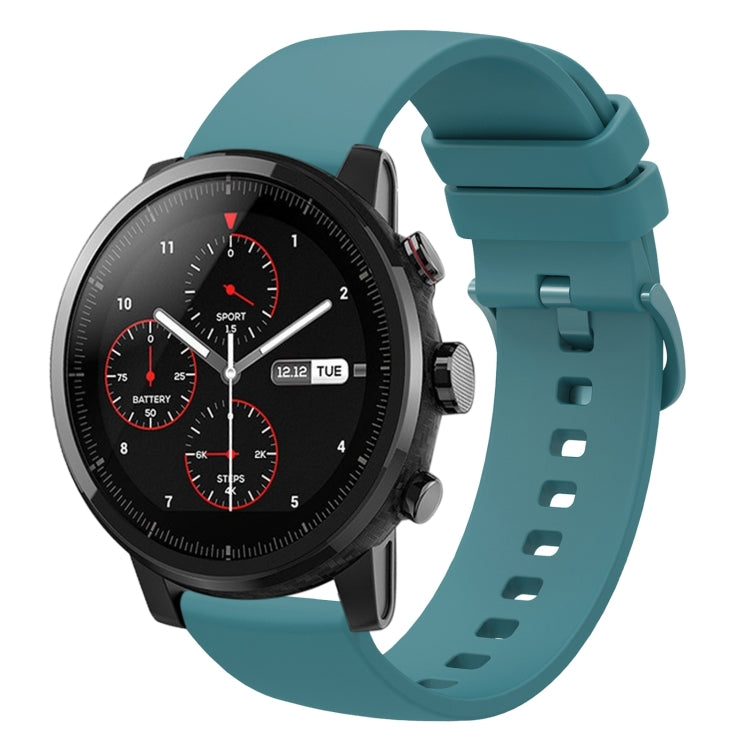 For Amazfit 2 Stratos 22mm Solid Color Soft Silicone Watch Band