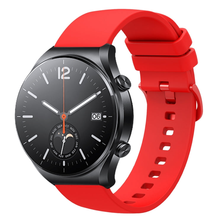 For Xiaomi Watch S1 22mm Solid Color Soft Silicone Watch Band