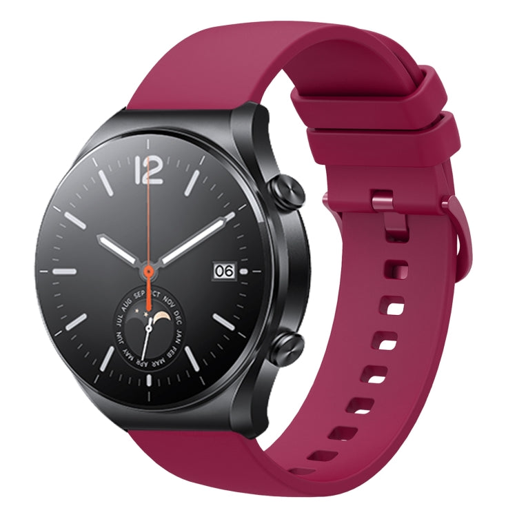 For Xiaomi Watch S1 22mm Solid Color Soft Silicone Watch Band