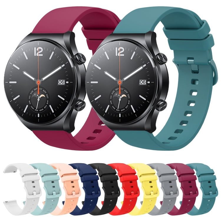 For Xiaomi Watch S1 22mm Solid Color Soft Silicone Watch Band