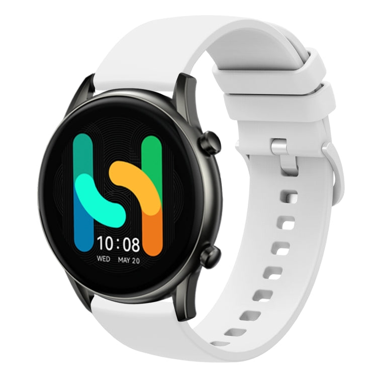 For  Xiaomi Haylou RT2 LS10 22mm Solid Color Soft Silicone Watch Band