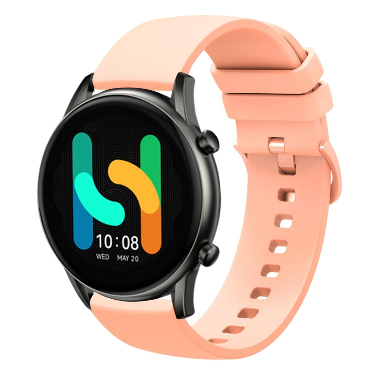 For  Xiaomi Haylou RT2 LS10 22mm Solid Color Soft Silicone Watch Band