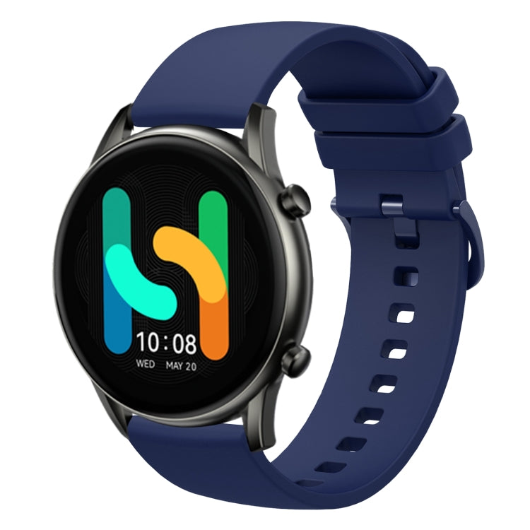 For  Xiaomi Haylou RT2 LS10 22mm Solid Color Soft Silicone Watch Band