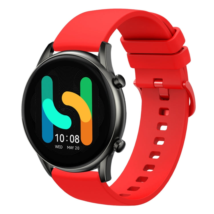 For  Xiaomi Haylou RT2 LS10 22mm Solid Color Soft Silicone Watch Band