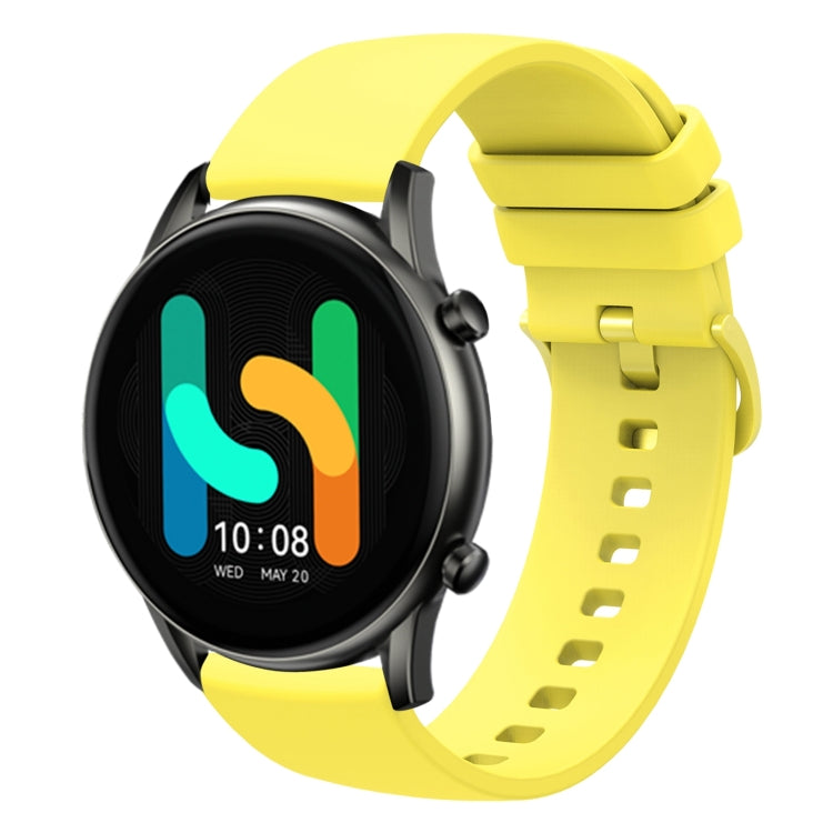 For  Xiaomi Haylou RT2 LS10 22mm Solid Color Soft Silicone Watch Band