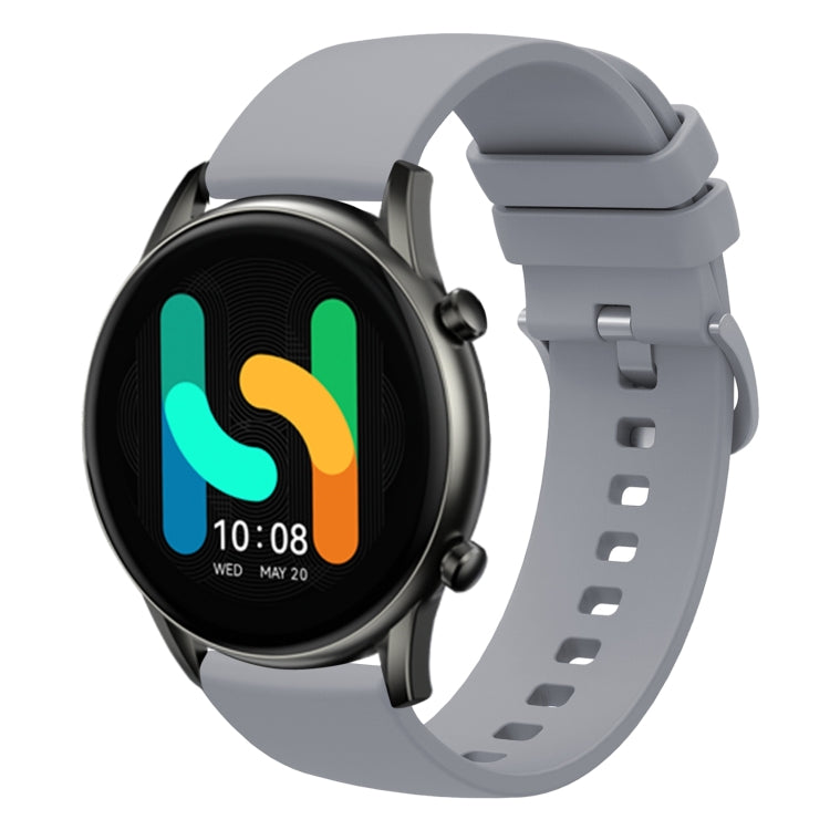 For  Xiaomi Haylou RT2 LS10 22mm Solid Color Soft Silicone Watch Band