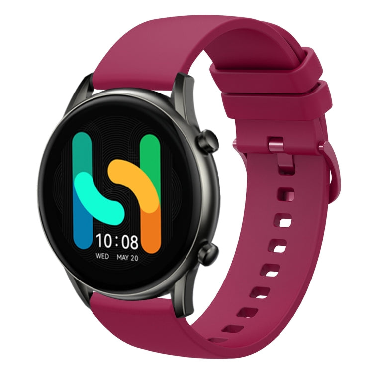 For  Xiaomi Haylou RT2 LS10 22mm Solid Color Soft Silicone Watch Band