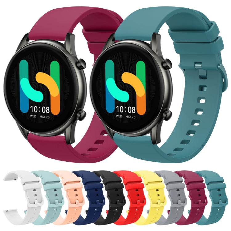 For  Xiaomi Haylou RT2 LS10 22mm Solid Color Soft Silicone Watch Band