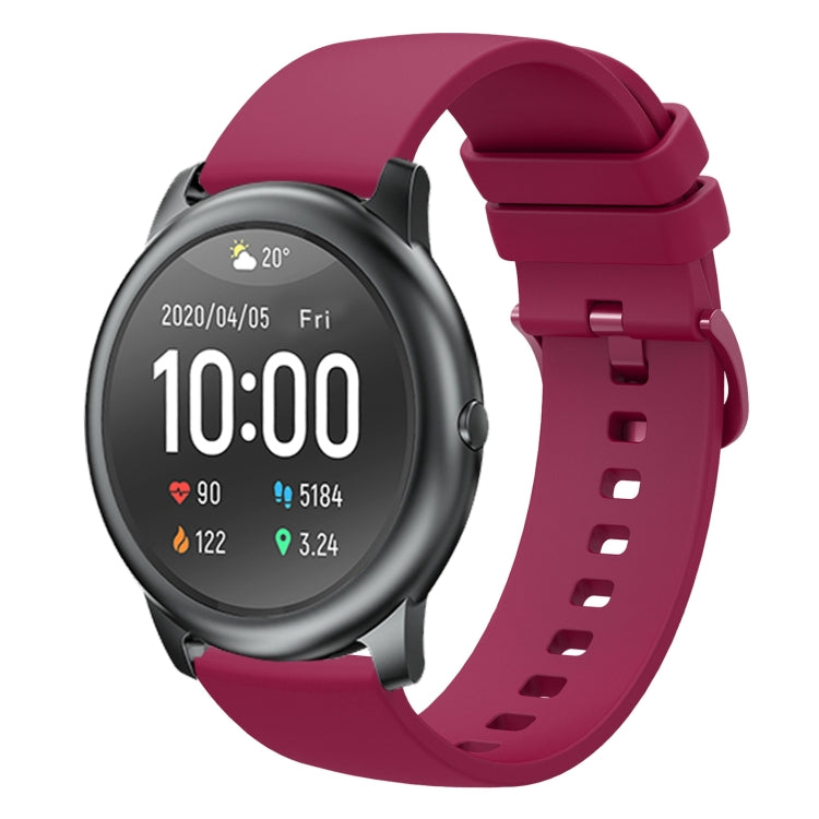 For Xiaomi Haylou RT LS05S 22mm Solid Color Soft Silicone Watch Band