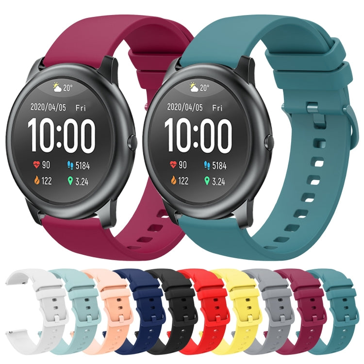 For Xiaomi Haylou RT LS05S 22mm Solid Color Soft Silicone Watch Band