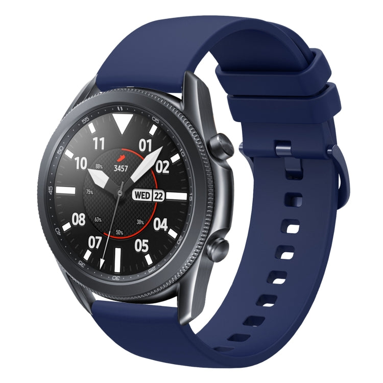For Samsung Galaxy Watch3 45mm 22mm Solid Color Soft Silicone Watch Band