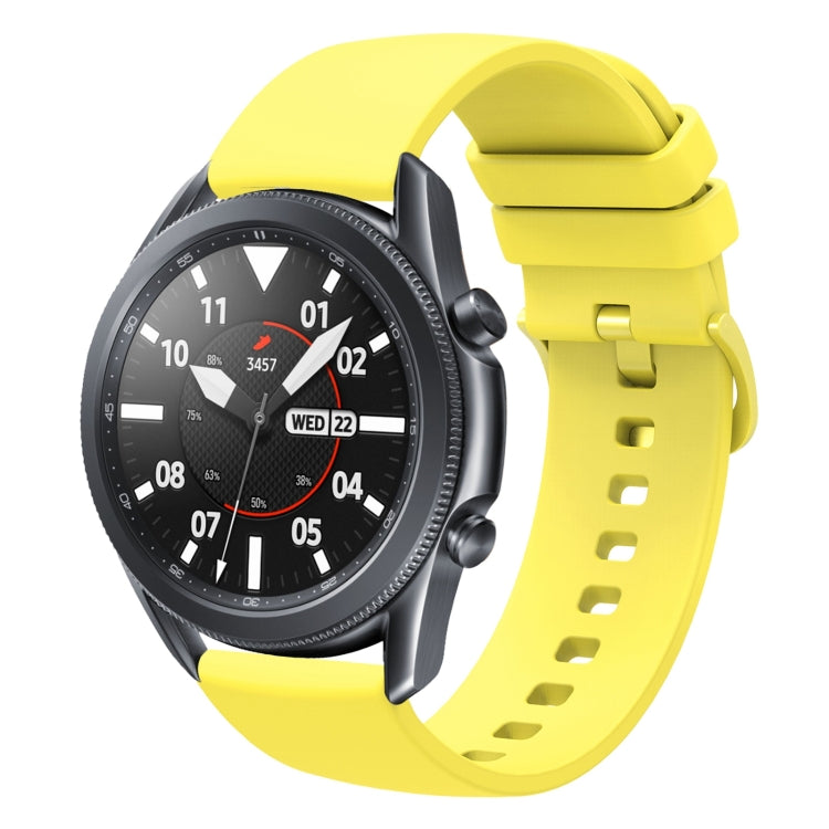For Samsung Galaxy Watch3 45mm 22mm Solid Color Soft Silicone Watch Band