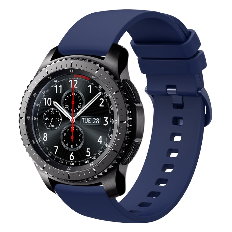 For Samsung Gear S3 Frontier 22mm Solid Color Soft Silicone Watch Band