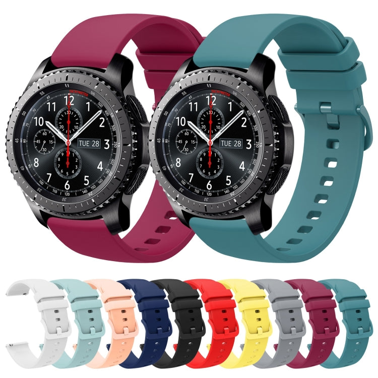 For Samsung Gear S3 Frontier 22mm Solid Color Soft Silicone Watch Band