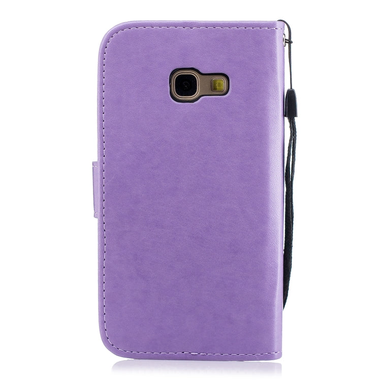 Plum Blossom Pattern Diamond Encrusted Leather Case for Galaxy A3 (2017) / A320 with Holder & Card Slots