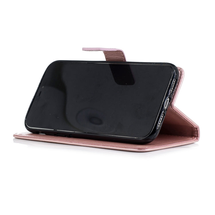 For iPhone XR Plum Blossom Pattern Diamond Encrusted Leather Case  with Holder & Card Slots