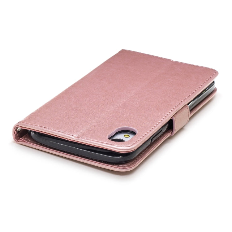 For iPhone XR Plum Blossom Pattern Diamond Encrusted Leather Case  with Holder & Card Slots