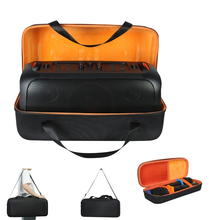 for JBL PartyBox On-The-Go Shockproof Hard EVA Storage Bag Carrying Box with Microphone Bag