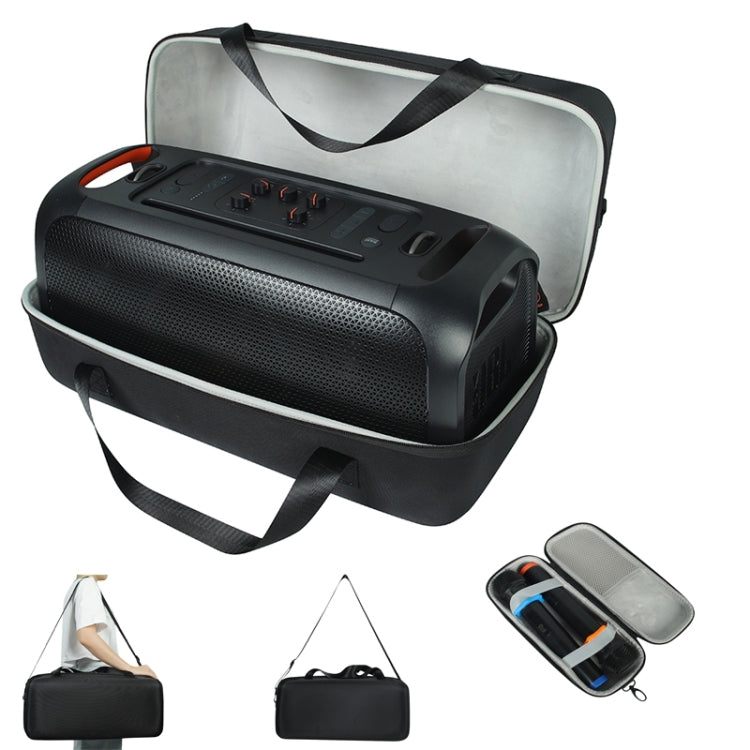 for JBL PartyBox On-The-Go Shockproof Hard EVA Storage Bag Carrying Box with Microphone Bag