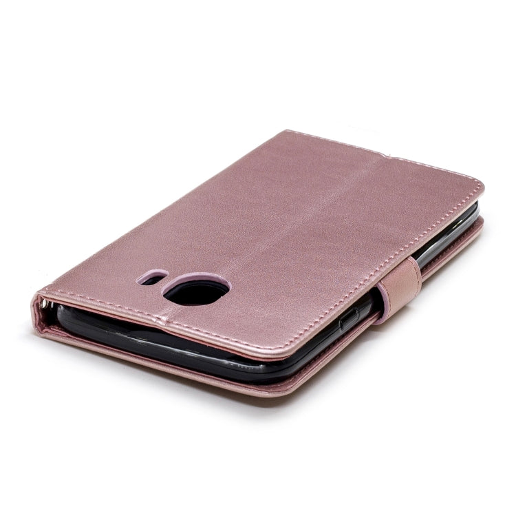Plum Blossom Pattern Diamond Encrusted Leather Case for Galaxy J4 2018 ,with Holder & Card Slots