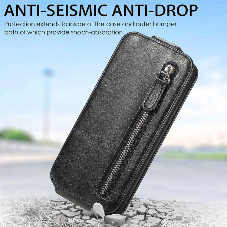 For Samsung Galaxy M13 5G Zipper Wallet Vertical Flip Leather Phone Case