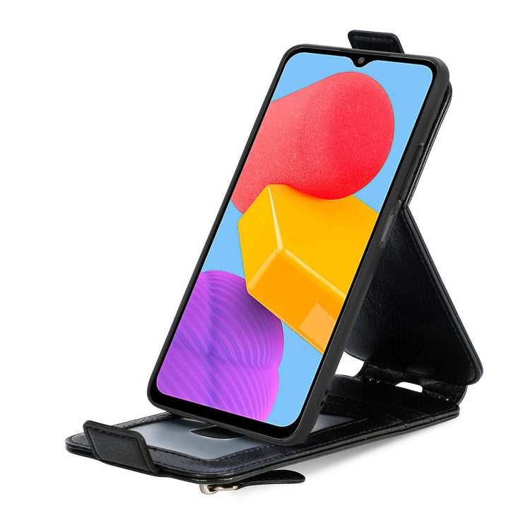 For Samsung Galaxy M13 4G Zipper Wallet Vertical Flip Leather Phone Case