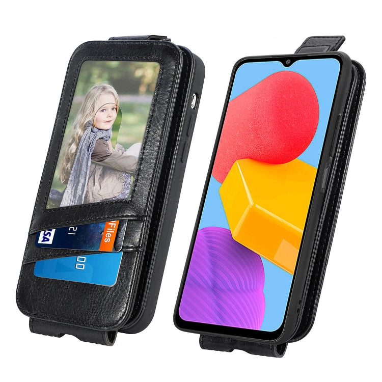 For Samsung Galaxy M13 4G Zipper Wallet Vertical Flip Leather Phone Case