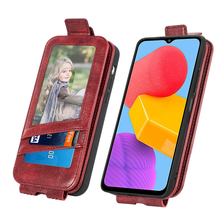 For Samsung Galaxy M13 4G Zipper Wallet Vertical Flip Leather Phone Case