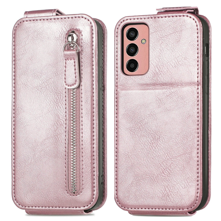 For Samsung Galaxy M13 4G Zipper Wallet Vertical Flip Leather Phone Case