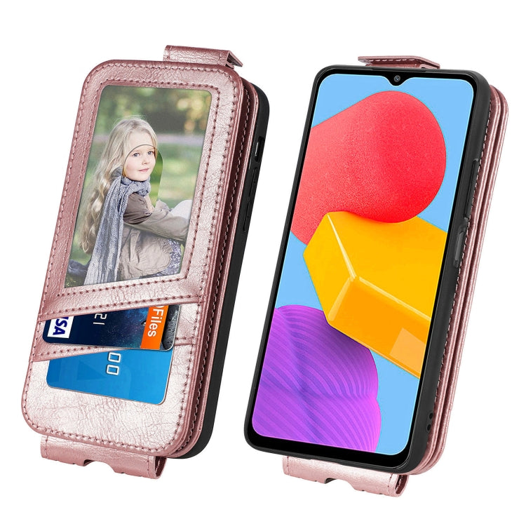 For Samsung Galaxy M13 4G Zipper Wallet Vertical Flip Leather Phone Case