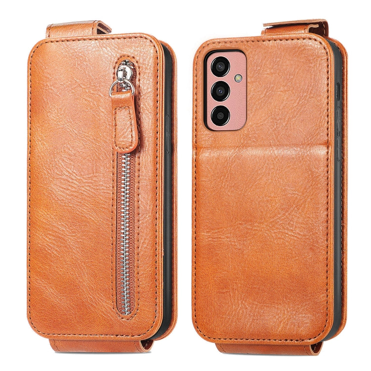 For Samsung Galaxy M13 4G Zipper Wallet Vertical Flip Leather Phone Case