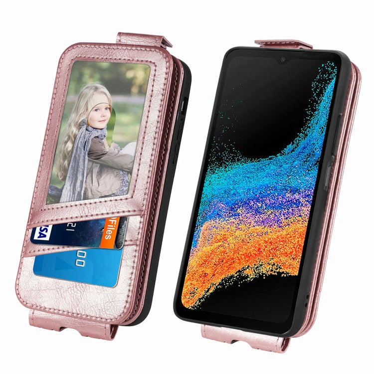 For Samsung Galaxy Xcover6 Pro Zipper Wallet Vertical Flip Leather Phone Case