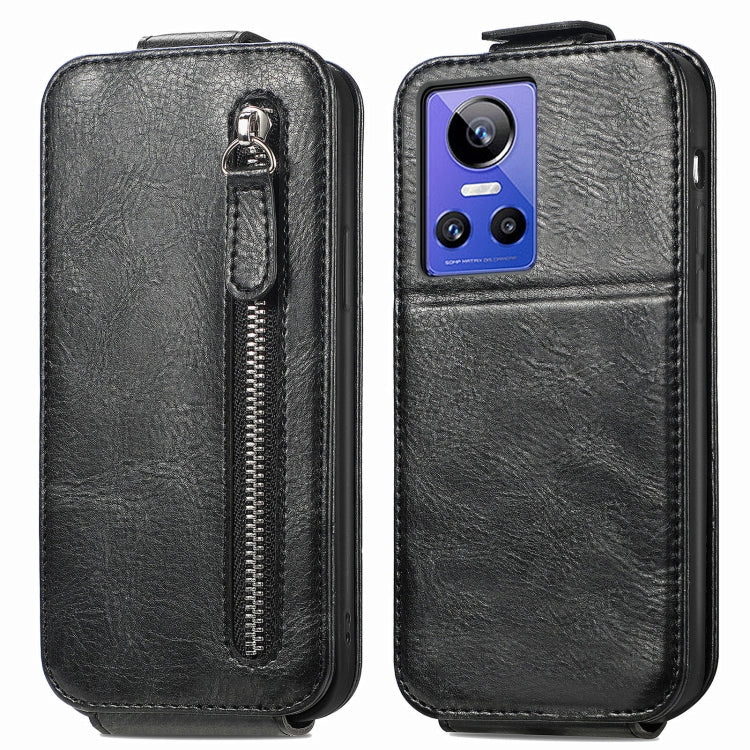 For Realme GT Neo 3 Zipper Wallet Vertical Flip Leather Phone Case