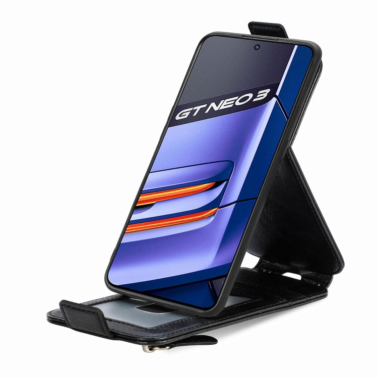 For Realme GT Neo 3 Zipper Wallet Vertical Flip Leather Phone Case