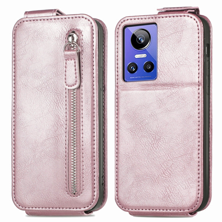 For Realme GT Neo 3 Zipper Wallet Vertical Flip Leather Phone Case