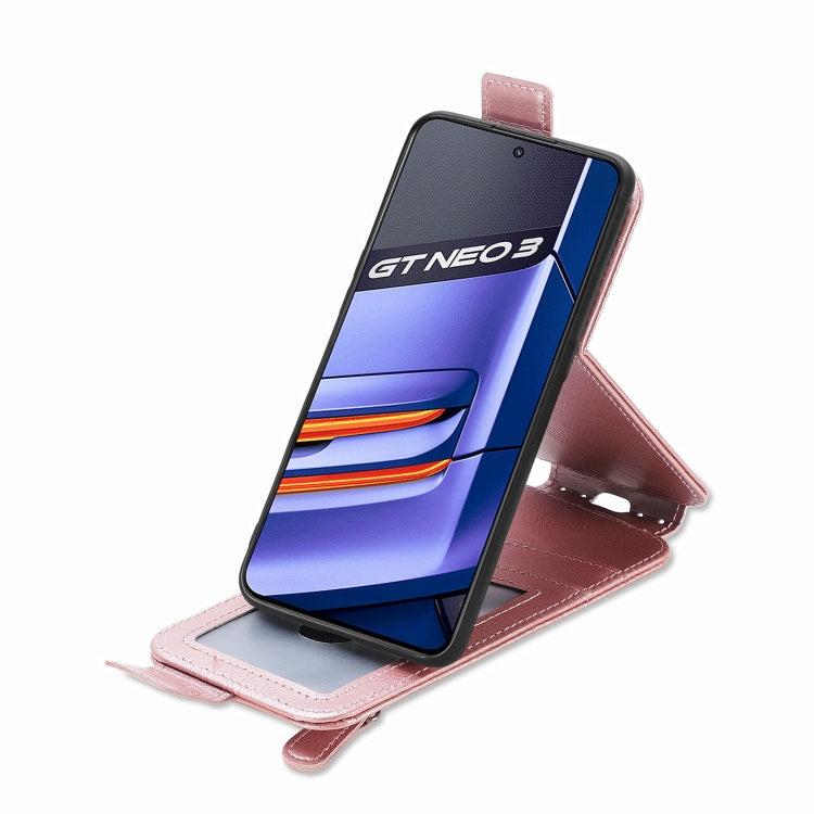 For Realme GT Neo 3 Zipper Wallet Vertical Flip Leather Phone Case