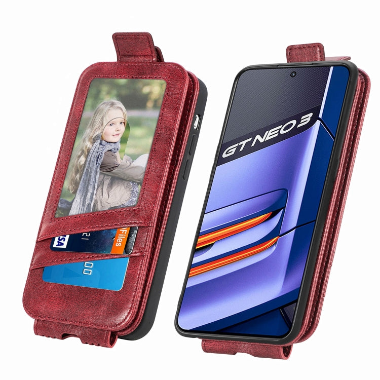 For Realme GT Neo 3 Zipper Wallet Vertical Flip Leather Phone Case