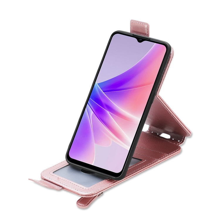 For OPPO  A77 Zipper Wallet Vertical Flip Leather Phone Case