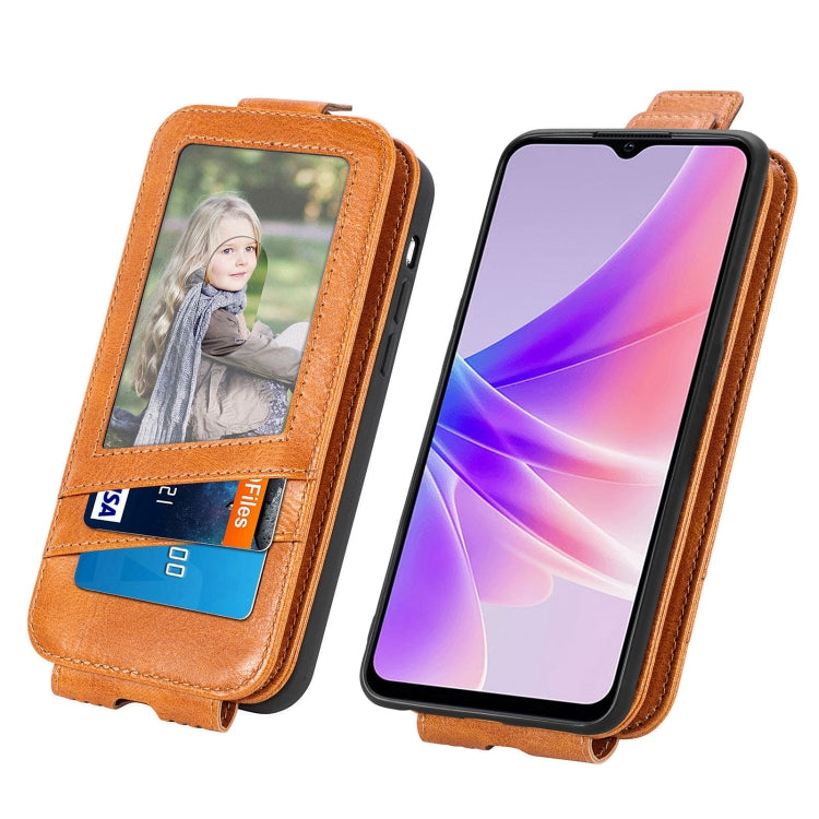 For OPPO  A77 Zipper Wallet Vertical Flip Leather Phone Case