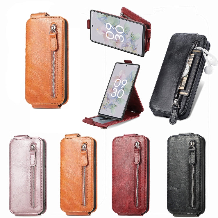For OPPO  A77 Zipper Wallet Vertical Flip Leather Phone Case