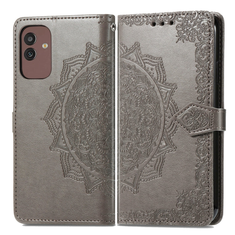 For Samsung Galaxy M13 5G Mandala Flower Embossed Leather Phone Case