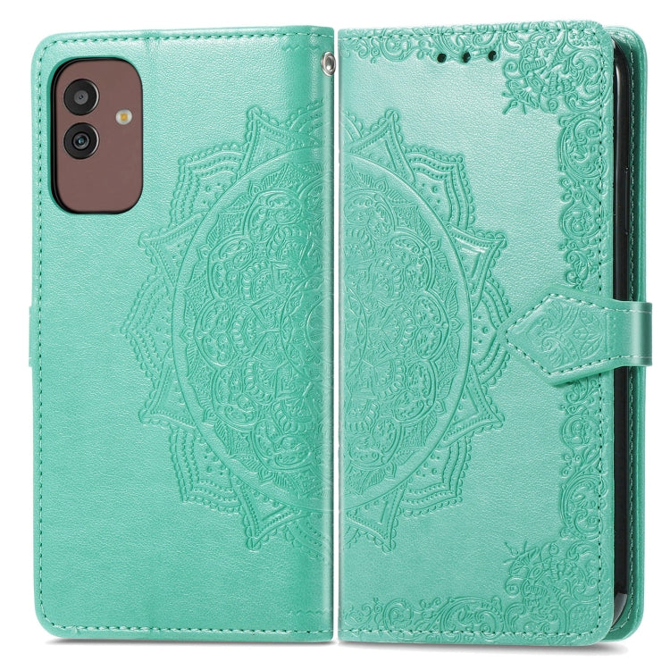 For Samsung Galaxy M13 5G Mandala Flower Embossed Leather Phone Case