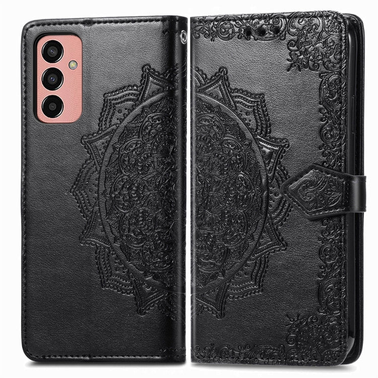 For Samsung Galaxy M13 4G Mandala Flower Embossed Leather Phone Case