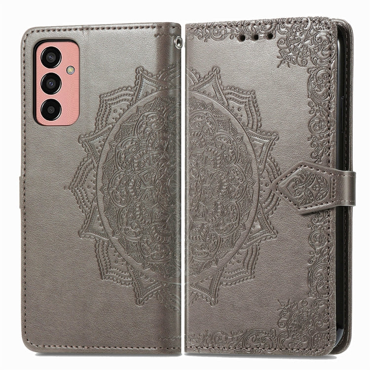 For Samsung Galaxy M13 4G Mandala Flower Embossed Leather Phone Case