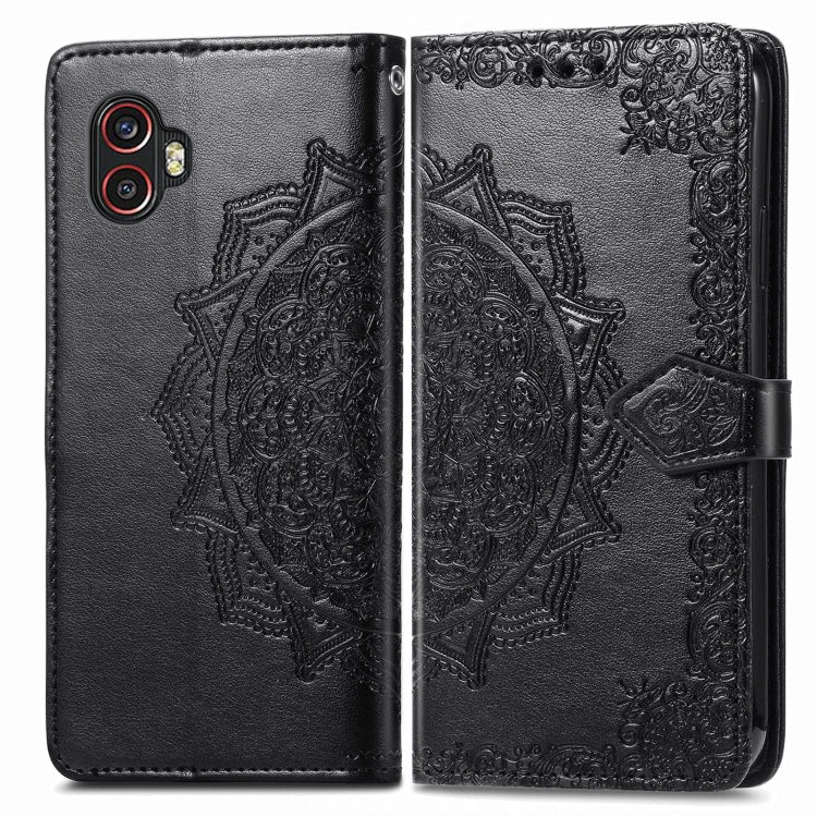 For Samsung Galaxy Xcover6 Pro Mandala Flower Embossed Leather Phone Case
