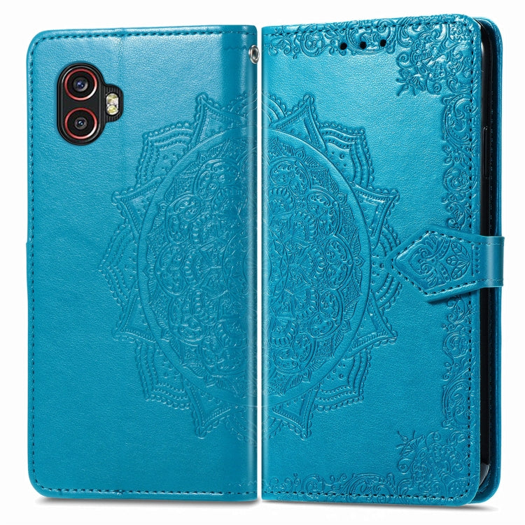 For Samsung Galaxy Xcover6 Pro Mandala Flower Embossed Leather Phone Case