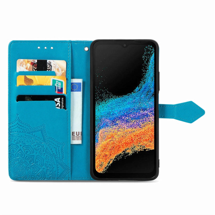 For Samsung Galaxy Xcover6 Pro Mandala Flower Embossed Leather Phone Case