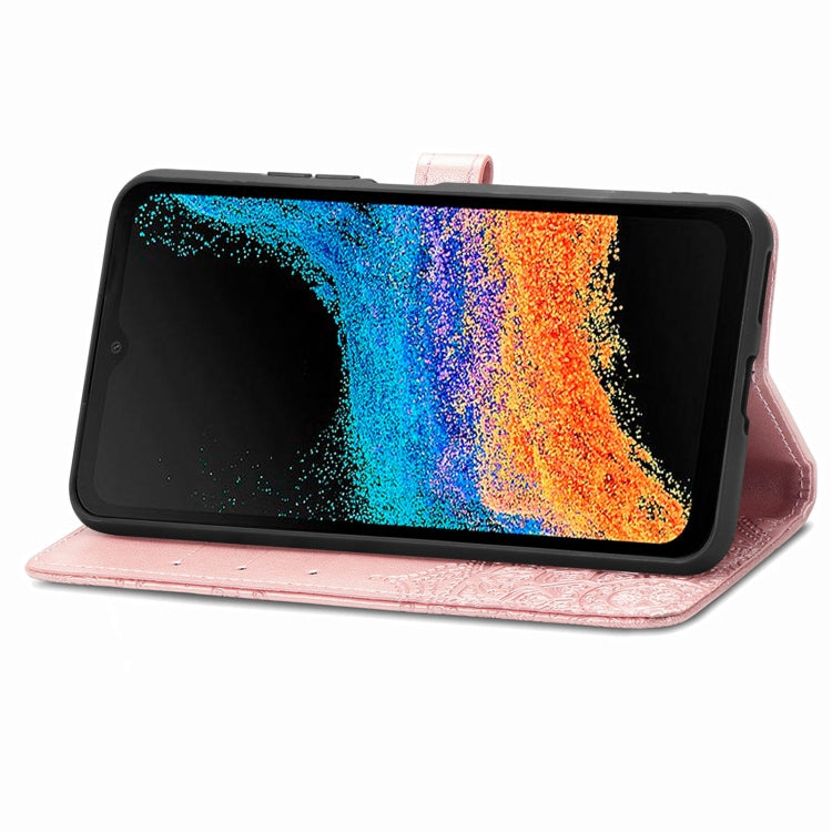 For Samsung Galaxy Xcover6 Pro Mandala Flower Embossed Leather Phone Case