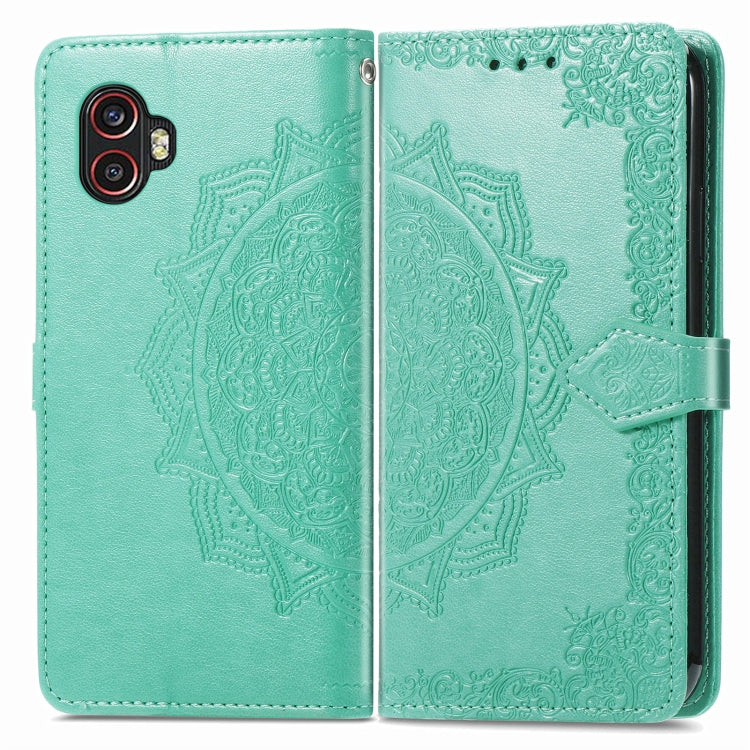 For Samsung Galaxy Xcover6 Pro Mandala Flower Embossed Leather Phone Case